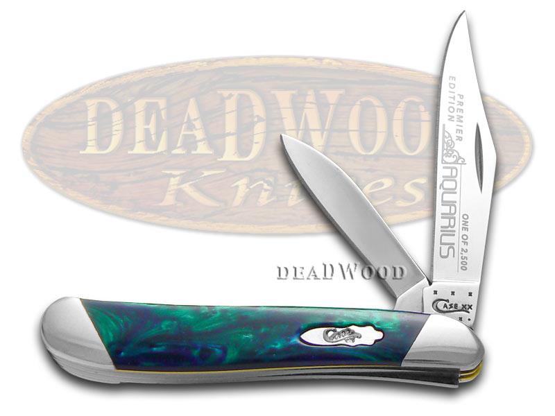 CASE XX Slant Series Aquarius Corelon Peanut 1/2500 Stainless Pocket Knife