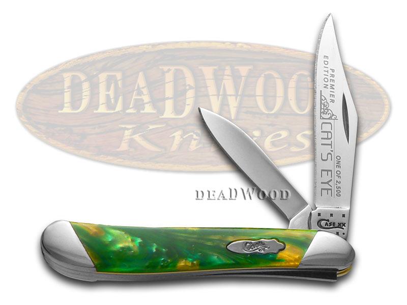 CASE XX Slant Series Cat's Eye Corelon Peanut 1/2500 Stainless Pocket Knife