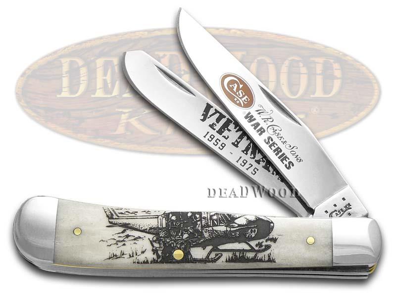 CASE XX War Series Vietnam Natural Bone Trapper Stainless Pocket Knife Knives