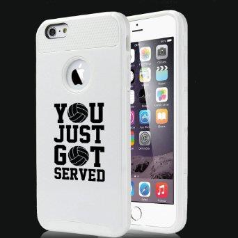 Apple iPhone 5 5s Shockproof Impact Hard Case Cover You Just Got Served Volleyball (White)