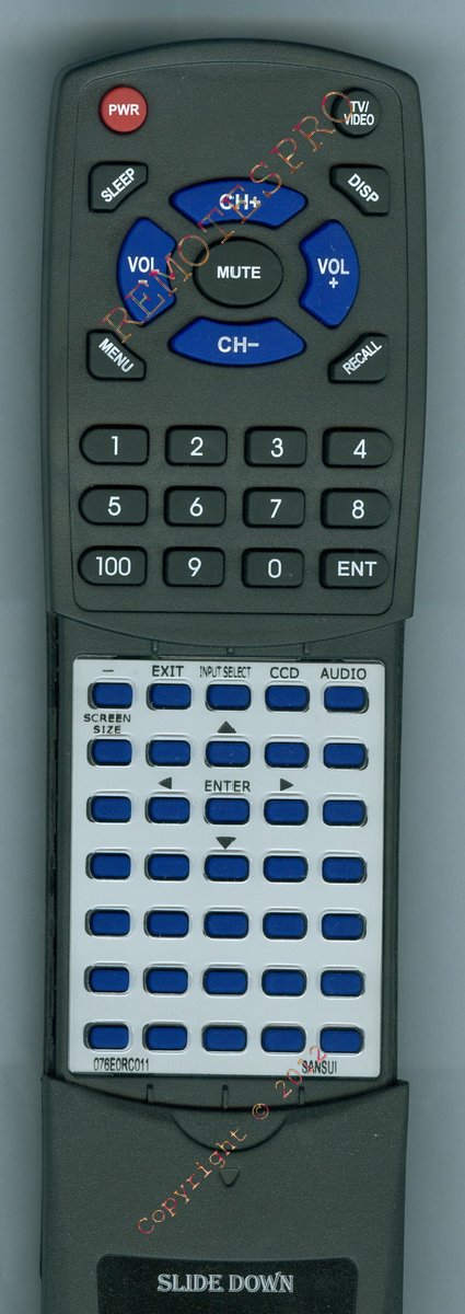 SANSUI Replacement Remote Control for HDLCD1909, HDLCD19WB, 076E0RC011, HDLCD1909A