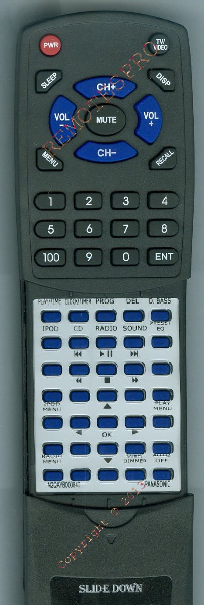 PANASONIC Replacement Remote Control for SCHC25, N2QAYB000640