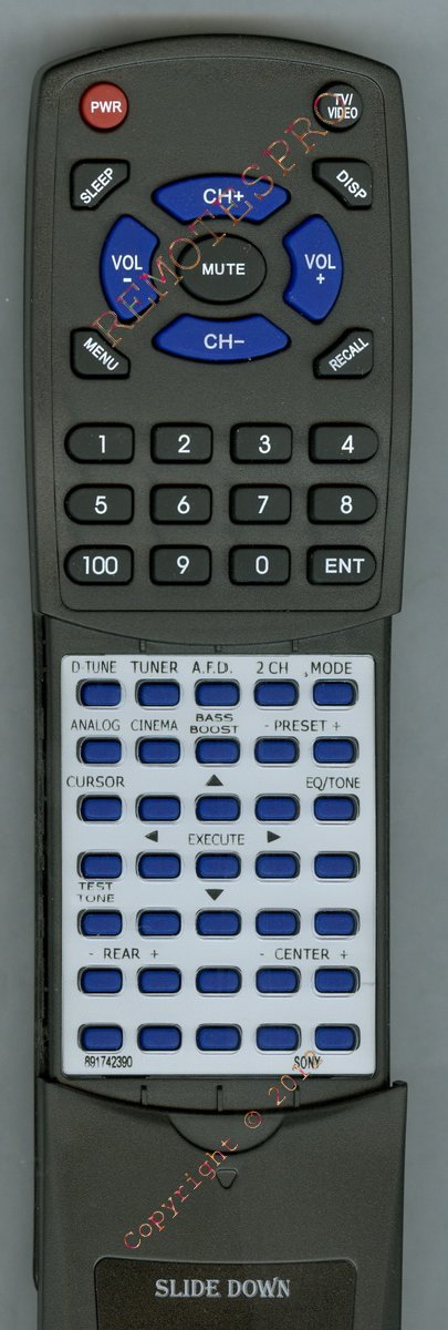 SONY Replacement Remote Control for 891742390, STRSE501, RMPP404, HT1200D, HTDW620