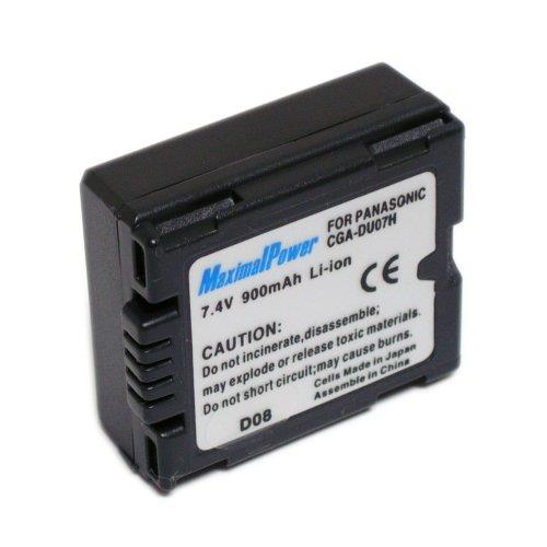 Maximal Power DB PAN CGA DU07 Replacement Battery For Panasonic Digital Camera/Camcorder (Black)