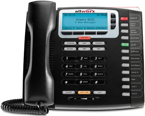 Allworx   8110061   Allworx 9212L Executive IP Phone, PoE, no AC power supply