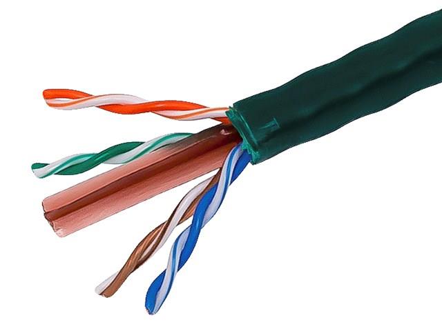 1000FT 23AWG Cat6 500MHz UTP Solid, Riser Rated (CMR), Bulk Ethernet Bare Copper Cable   Green