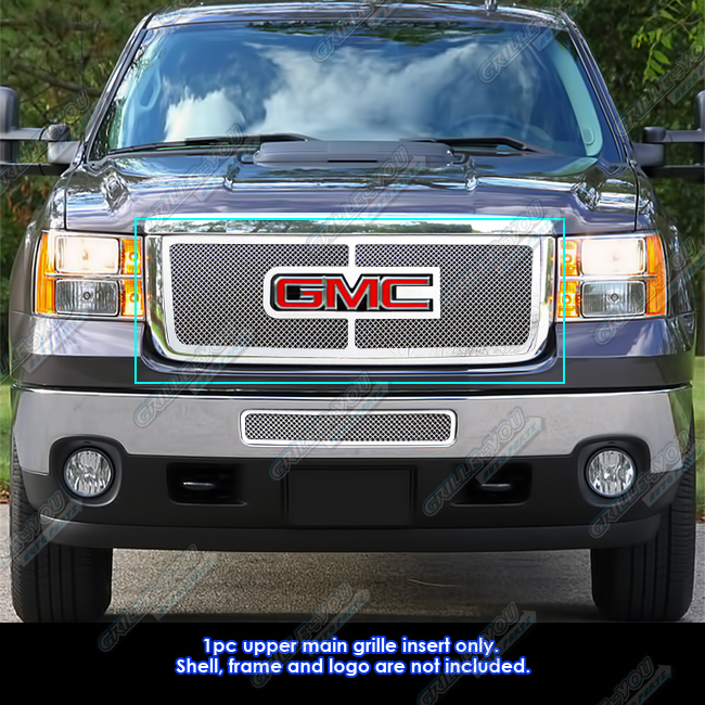 Fits 2011 2014 GMC Sierra 2500HD/3500HD Stainless Steel Mesh Grille Grill Insert # G76834T