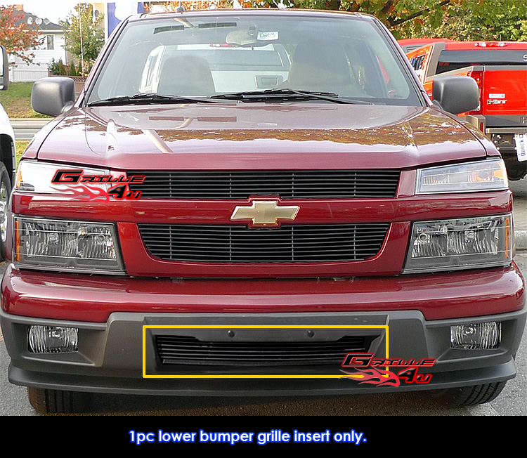 04 12 2011 2012 Chevy Colorado/Canyon Bumper Black Billet Grille Grill Insert
