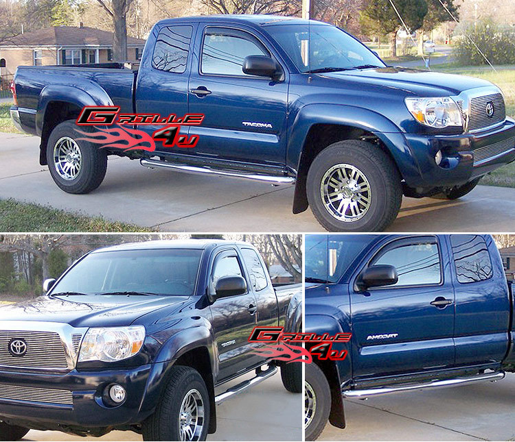 Fits 2005 2014 Toyota Tacoma Ext Cab 4Dr S/S Side Step Nerf Bars