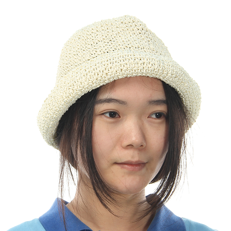 Foldable Ladies Beach Straw Hollow Cap Sun Hat Bucket Fishing Hat Sunshade New