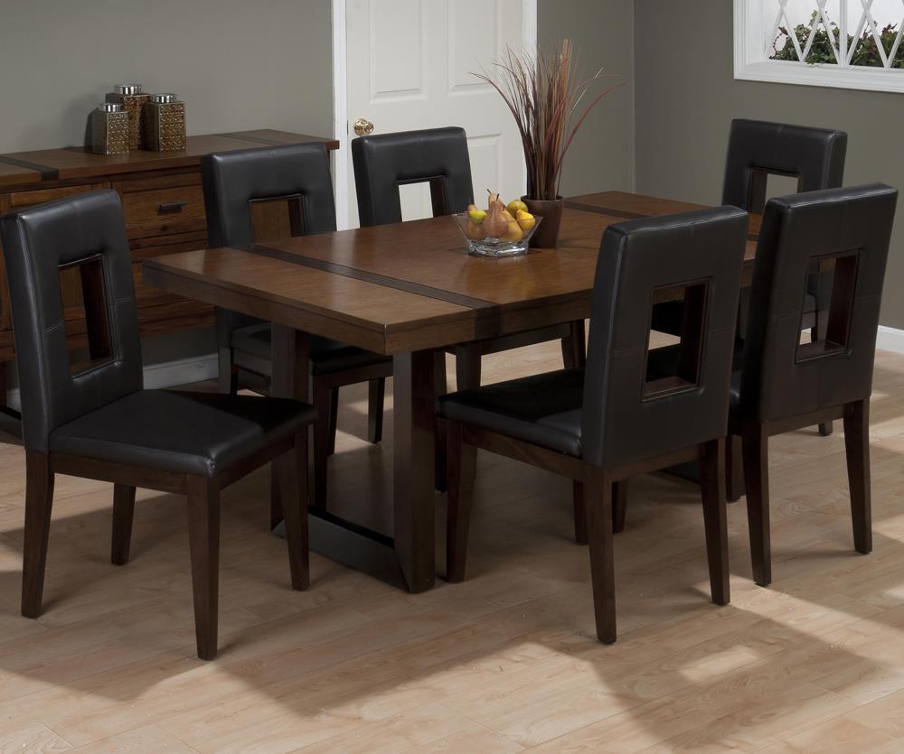 Jofran 969 72 7 Piece Leg Dining Room Set w/ Inlay Top