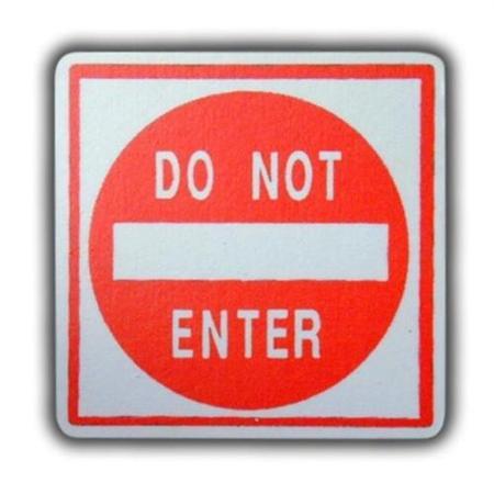 One World Road Sign Do Not Enter Wooden Drawer Pulls [Set of 2]