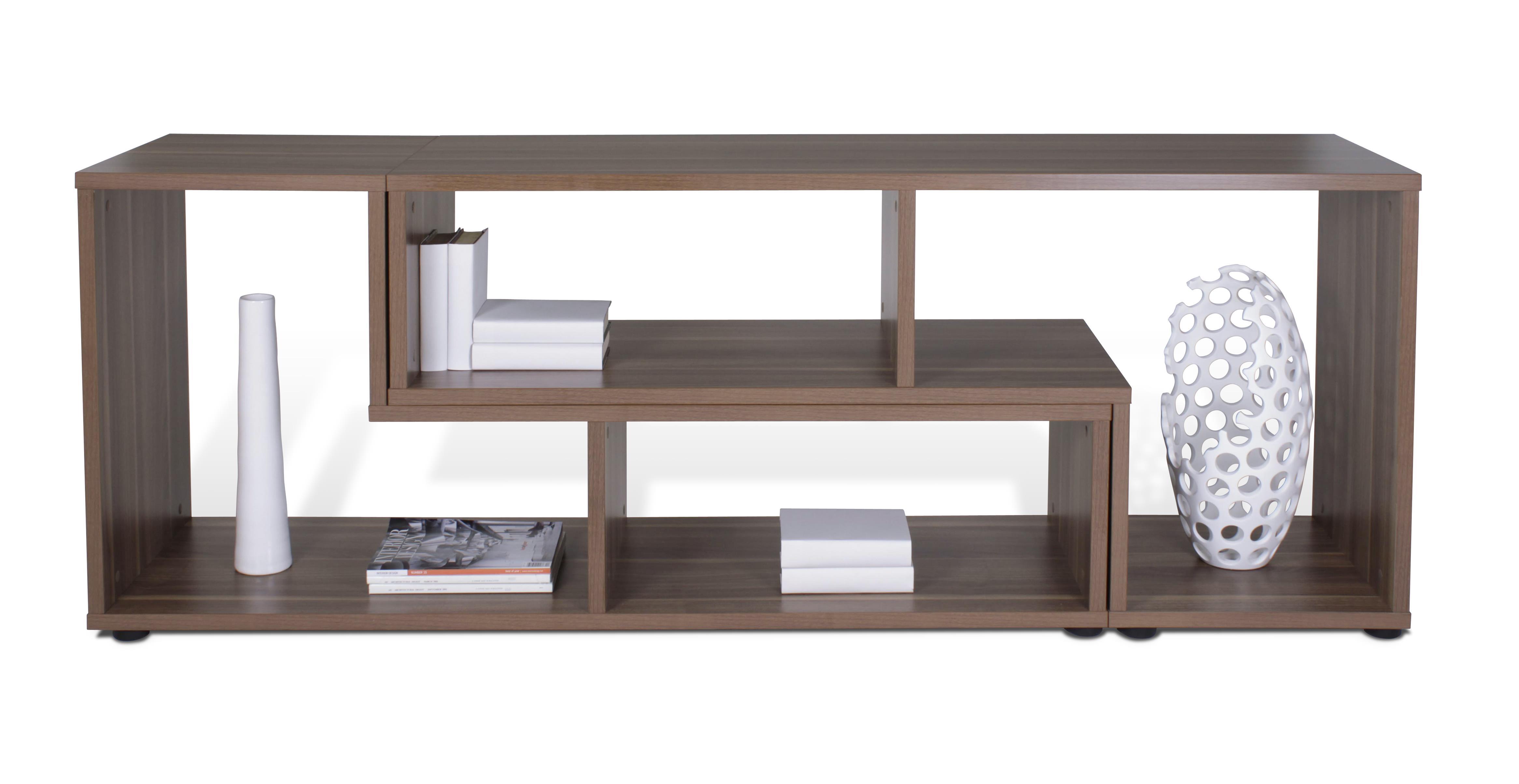 Jesper 100 Storage Bookcase In Walnut