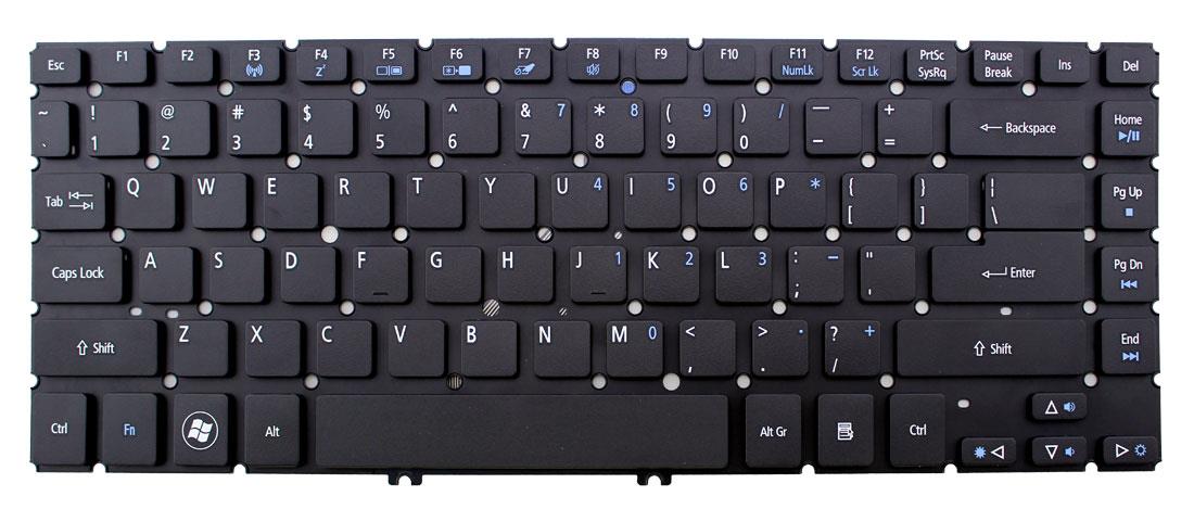 New laptop replacement keyboard for Acer Aspire V5 431 V5 431G V5 431P V5 431PG US layout Black color without frame