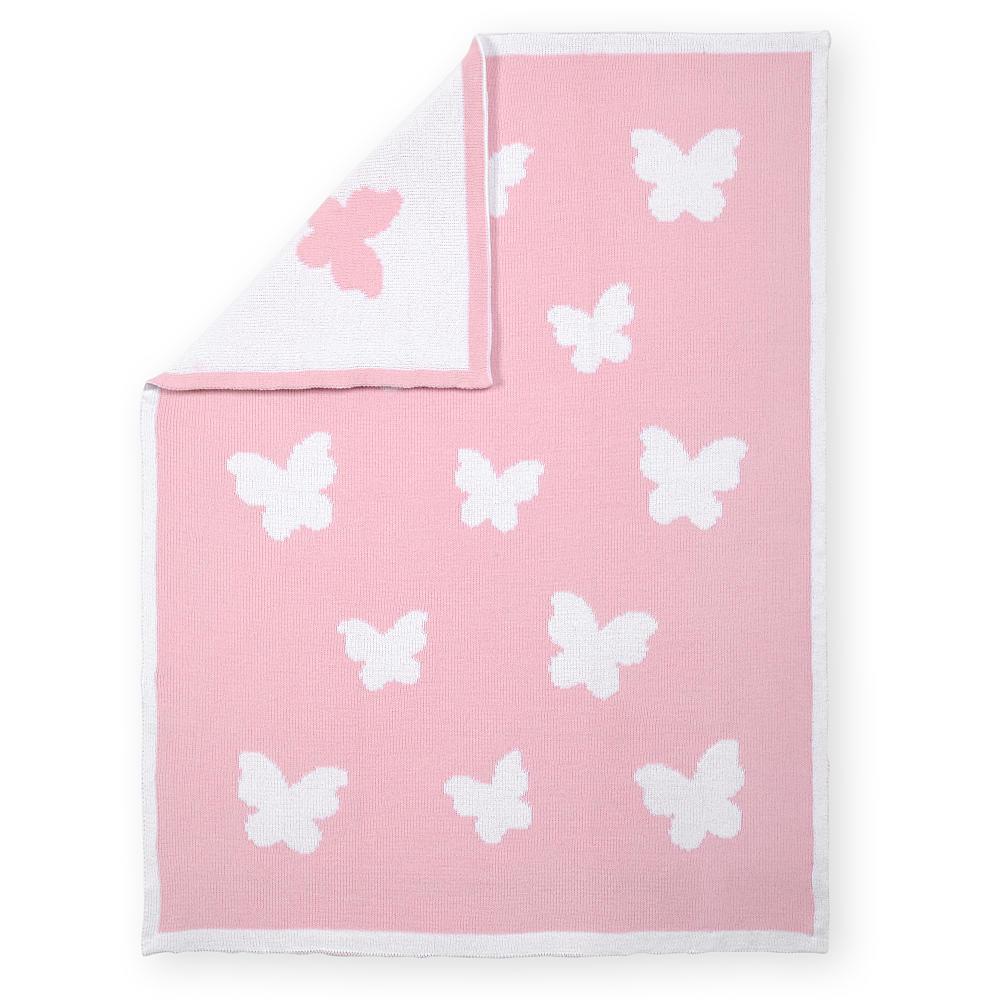 Koala Baby Knit Butterfly Blanket   Pink