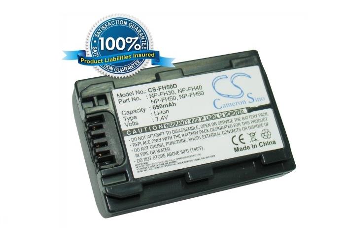 650mAh Battery For SONY DCR HC18, DCR SR190E, HDR SR7E, HDR SR12, DCR DVD403