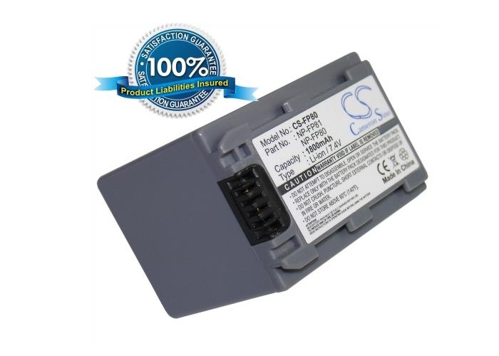 1800mAh Battery For SONY DCR DVD653, DCR DVD653E, DCR DVD703, DCR DVD703E