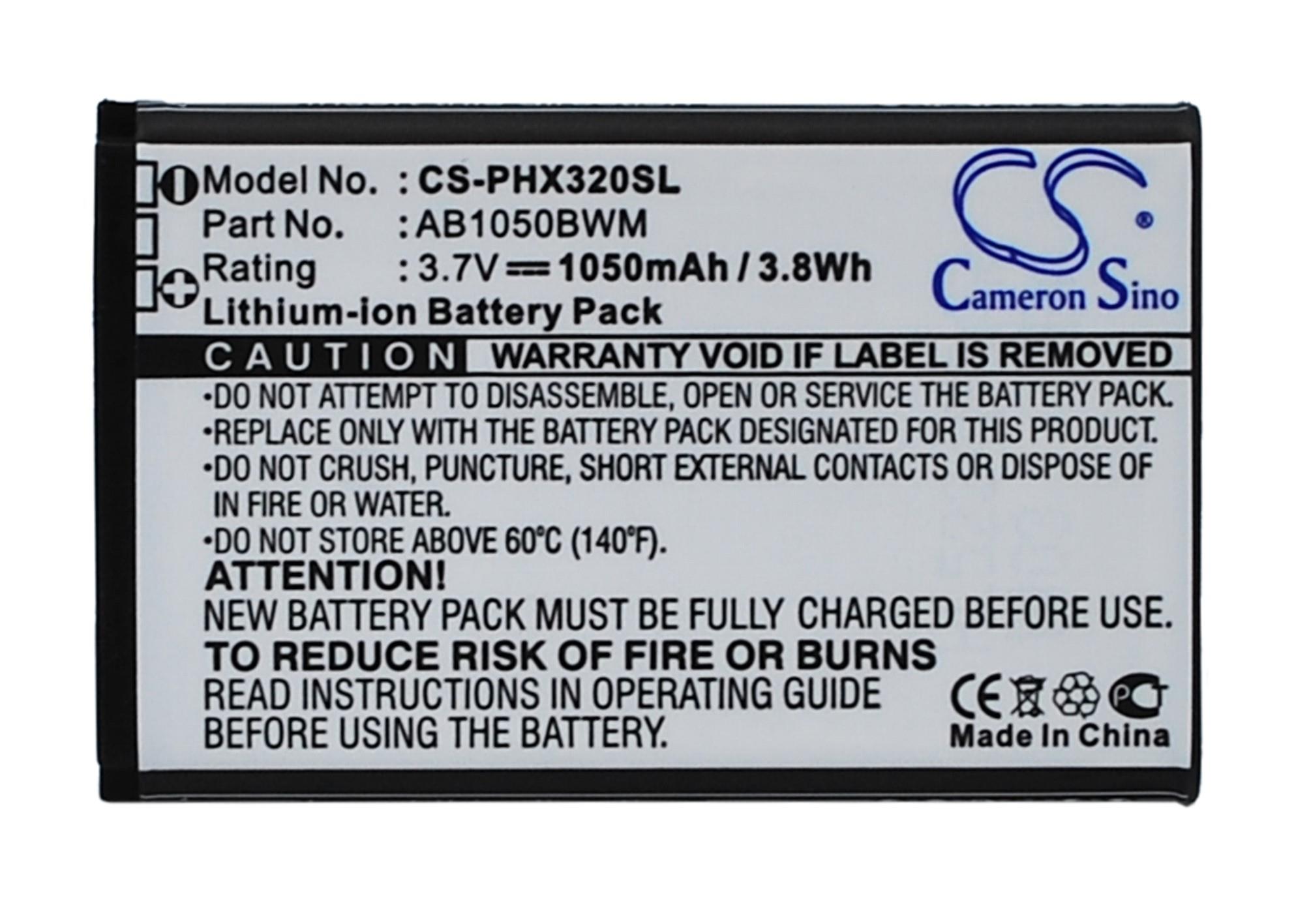 vintrons Replacement Battery For PHILIPS Xenium 312,Xenium 320,Xenium X186