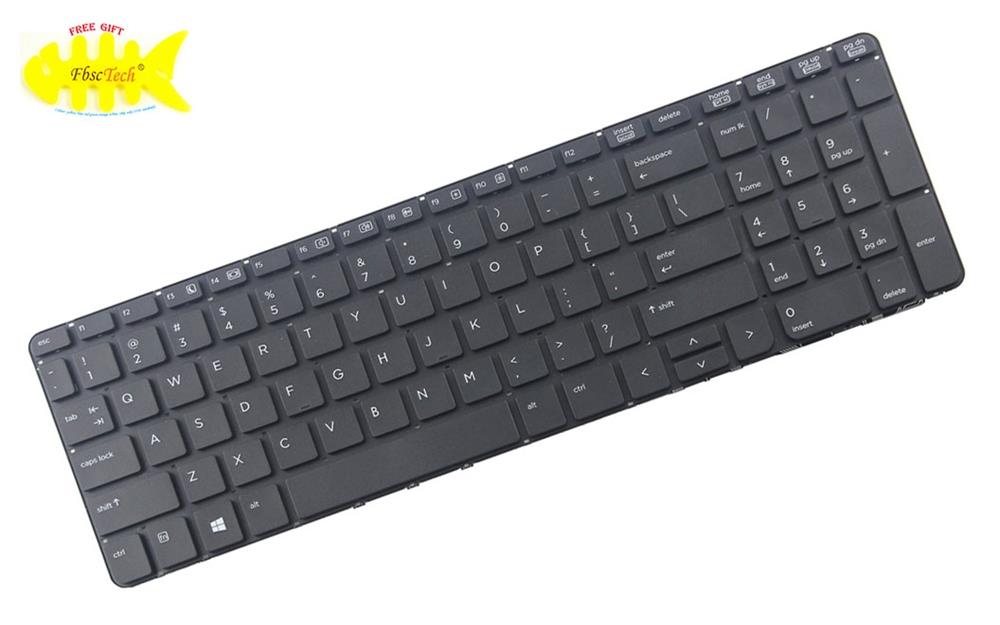 Laptop Replacement Keyboard (without frame) Compatible with HP ProBook 455 G1 G2 , US Layout Black Color