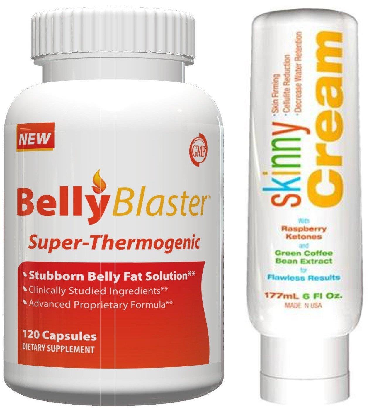 Best Weight Loss Kit New Year New You, Skinny Cream 6oz and Belly Blaster 120 Capsules Fat Loss Kit, Lose Your Gut Fast