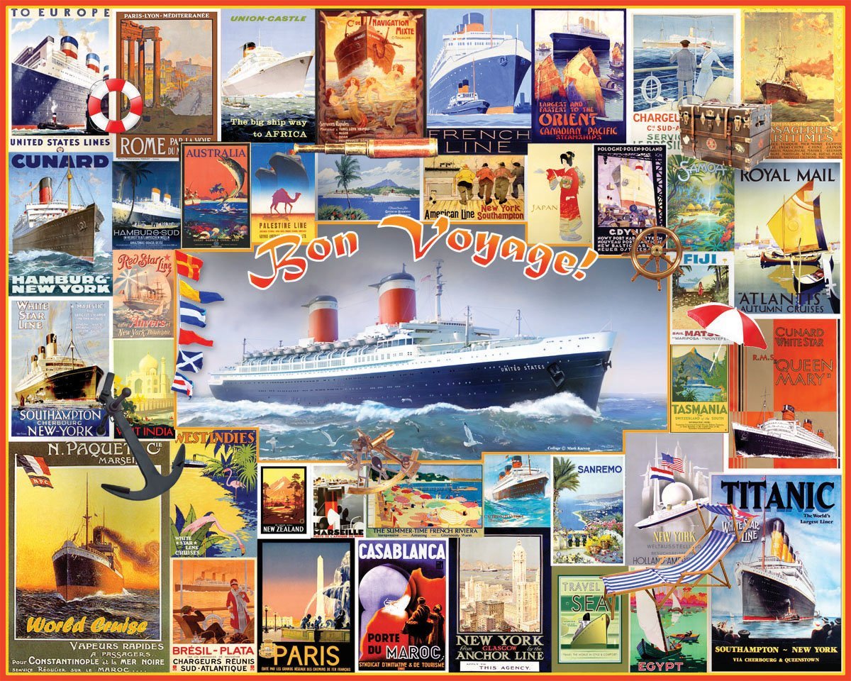 Bon Voyage 550 Piece Puzzle by White Mountain Puzzles