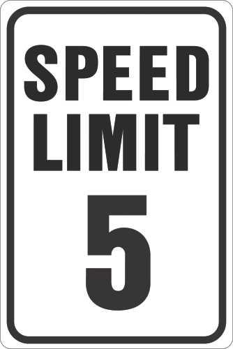 12X18" Refelctive Speed Limit 5 MPH Hy Ko Products Misc Signs, Numbers, Letters
