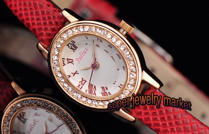 Julius brand Ladies girls quartz watch fashion rhinestone Korea popular women's Wristwatch JA 666