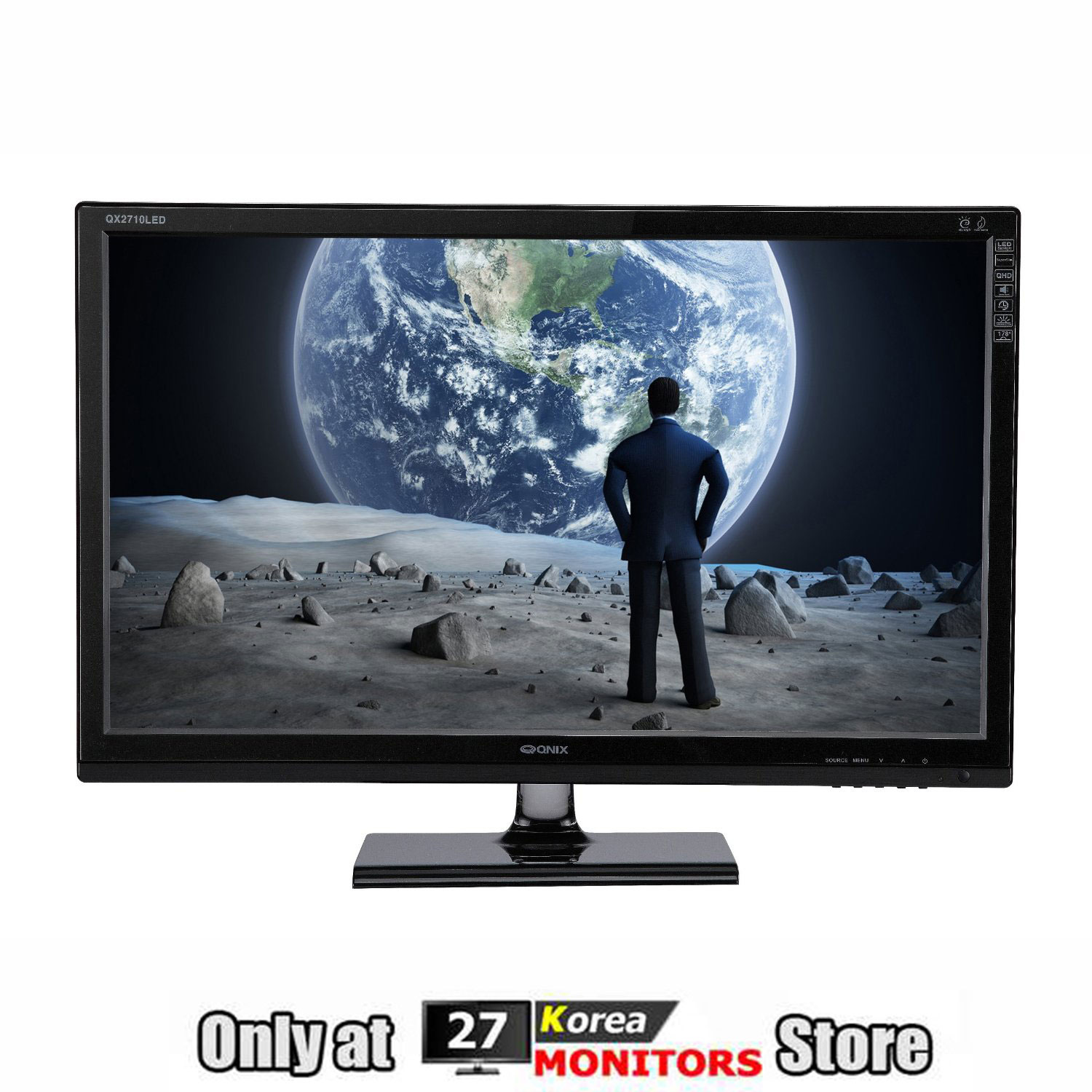 QNIX QX2710 LED Evolution II Multi TRUE10 Matte 27 Inch 2560x1440 AH VA Panel DVI HDMI Monitor