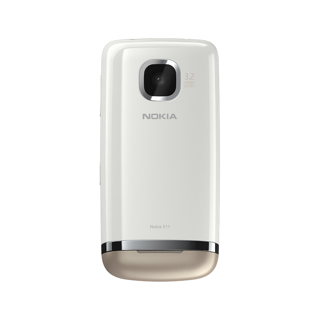 Nokia Asha 311 White Factory Unlocked 2G Network GSM 850 / 900 / 1800 / 1900, Penta Band 3G  WCDMA 850/900/1700/1900/2100