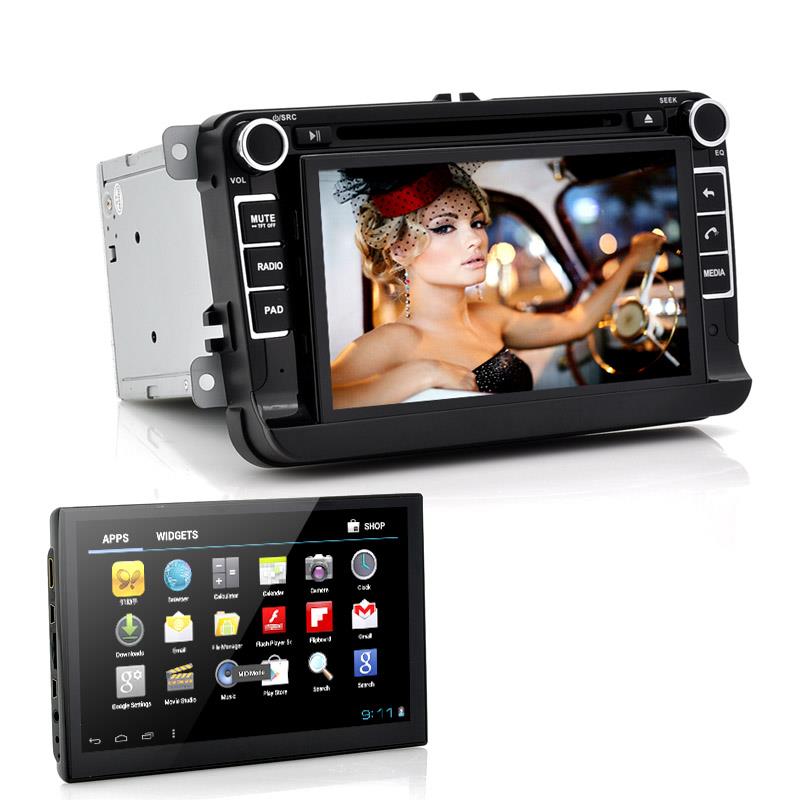 Das Playa   7 Inch 2 DIN Car DVD Player With Detachable Android Tablet Panel, Can Bus, GPS, DVB T   For Volkswagen Vehicles