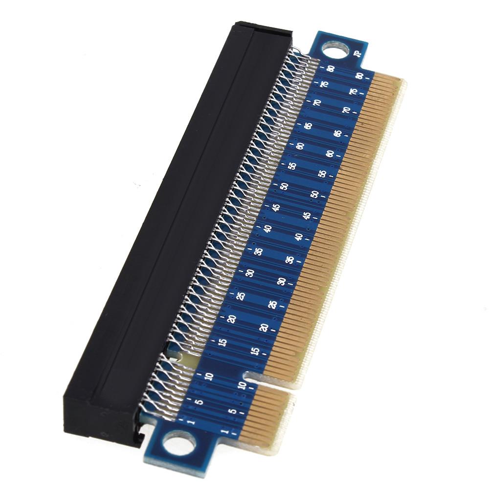 PCI Express PCI E 16X 164 pin Protector Upward Riser Card Blue PCB Board