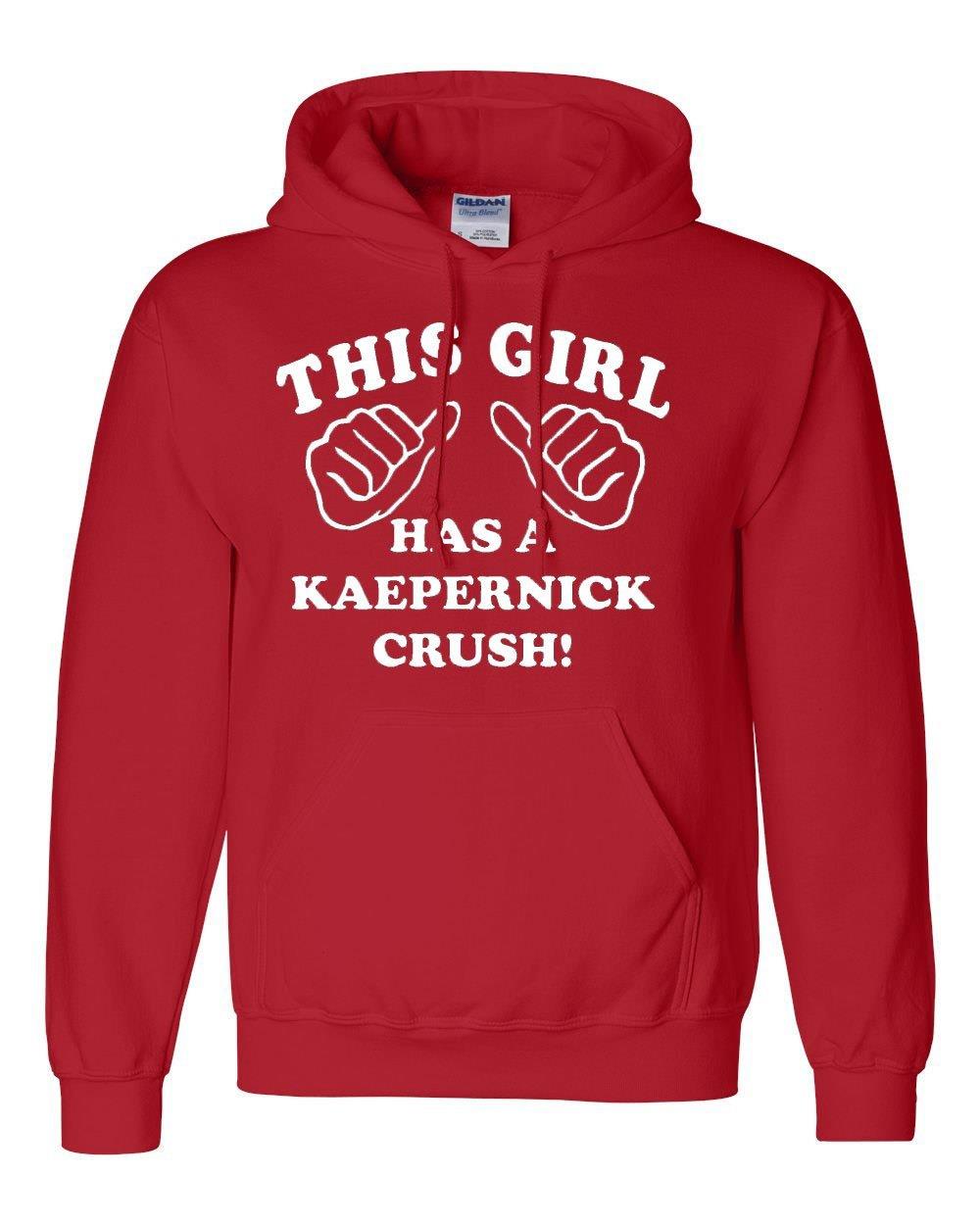 This Girl Has a Kaepernick Crush San Francisco Red Hoodie Sweatshirt