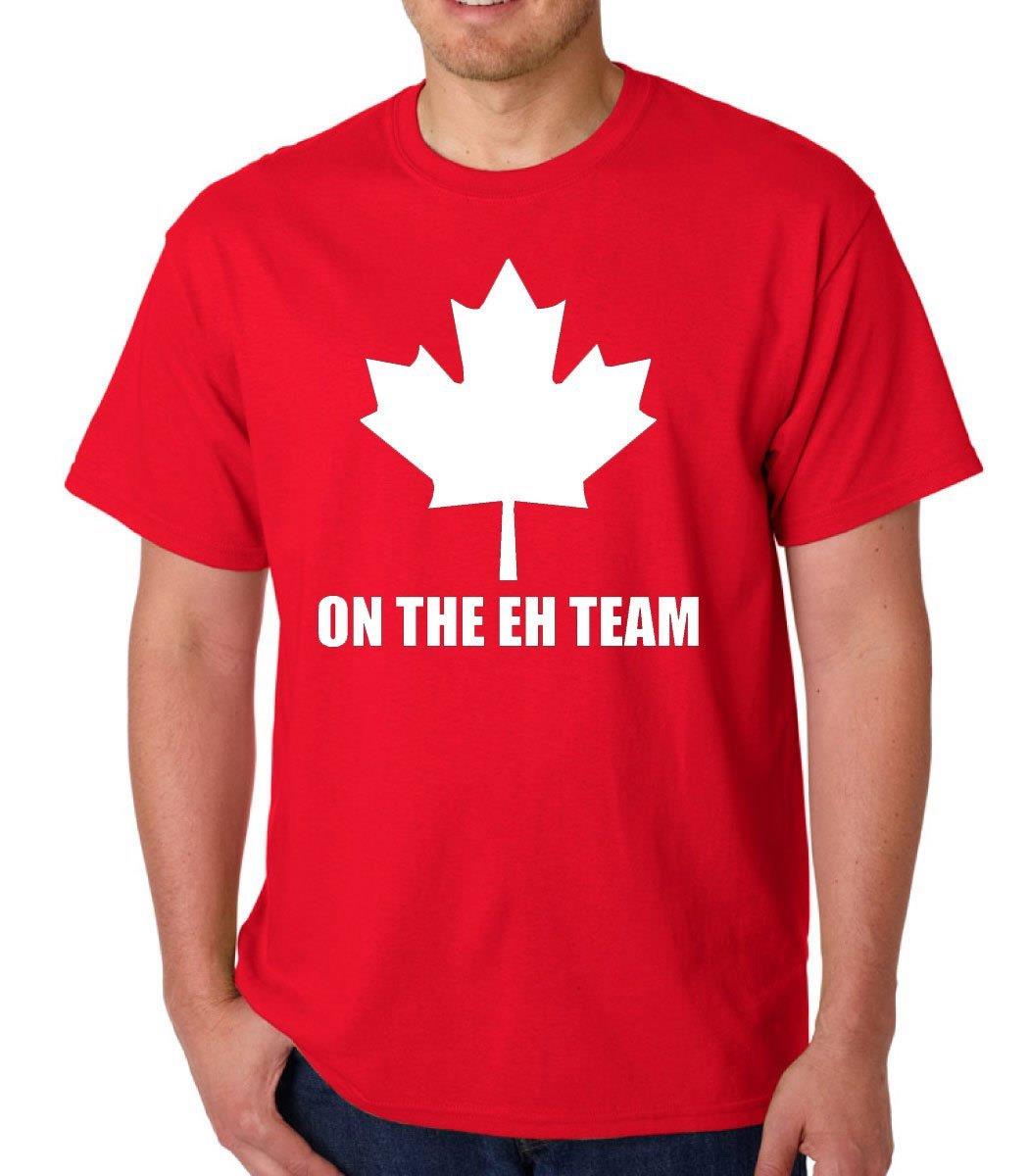 On The Eh Team Funny Canada Adult Red T Shirt Tee