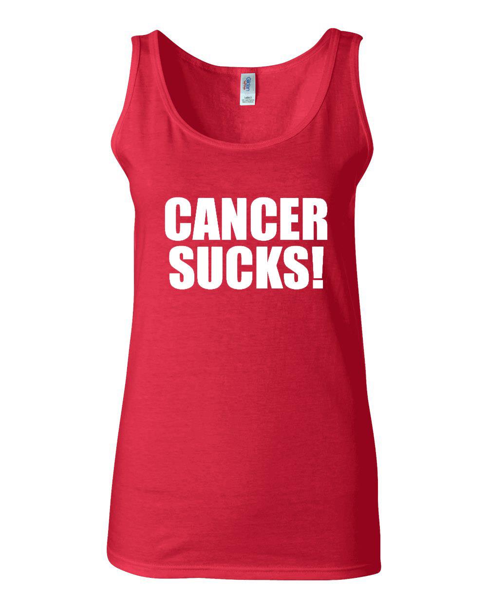 Junior Cancer Sucks Statement Graphic Sleeveless Tank Top