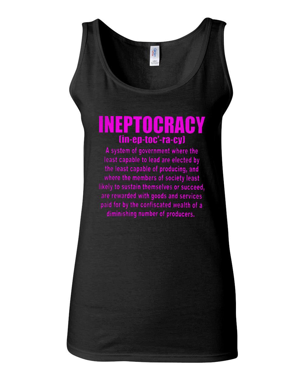 Junior Ineptocracy Government Political View Novelty Statement Sleeveless Tank Top