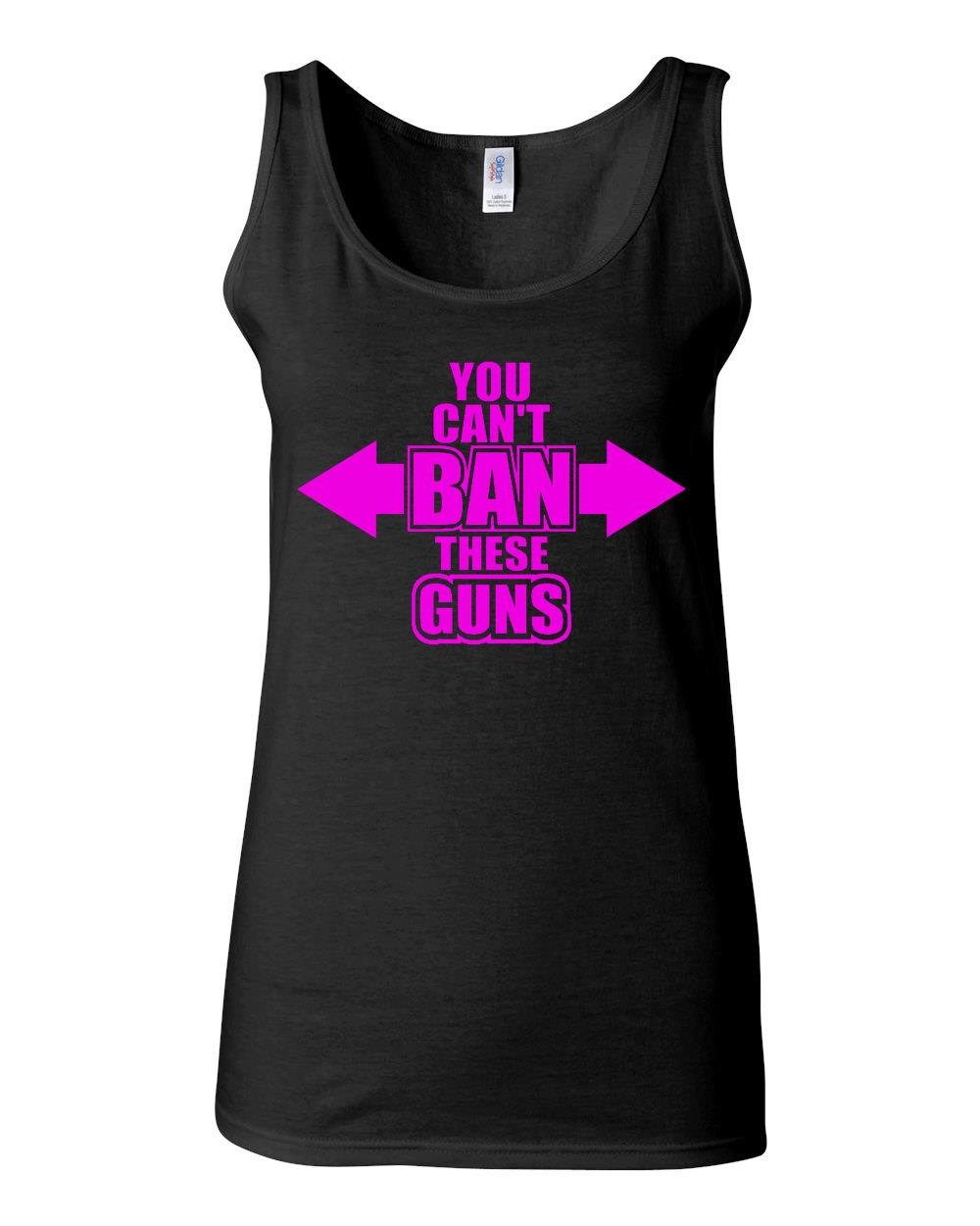 Junior You Can't Ban These Guns Slogan Design Statement Sleeveless Tank Top