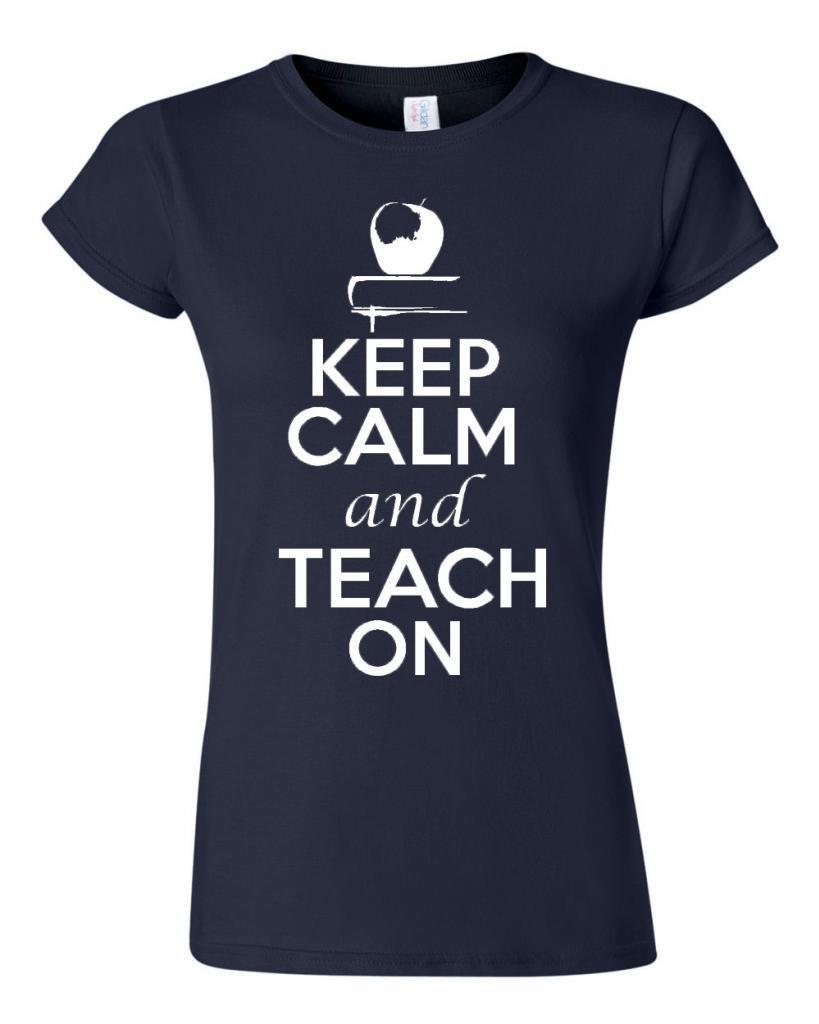 Junior Keep Calm And Teach On T Shirt Tee