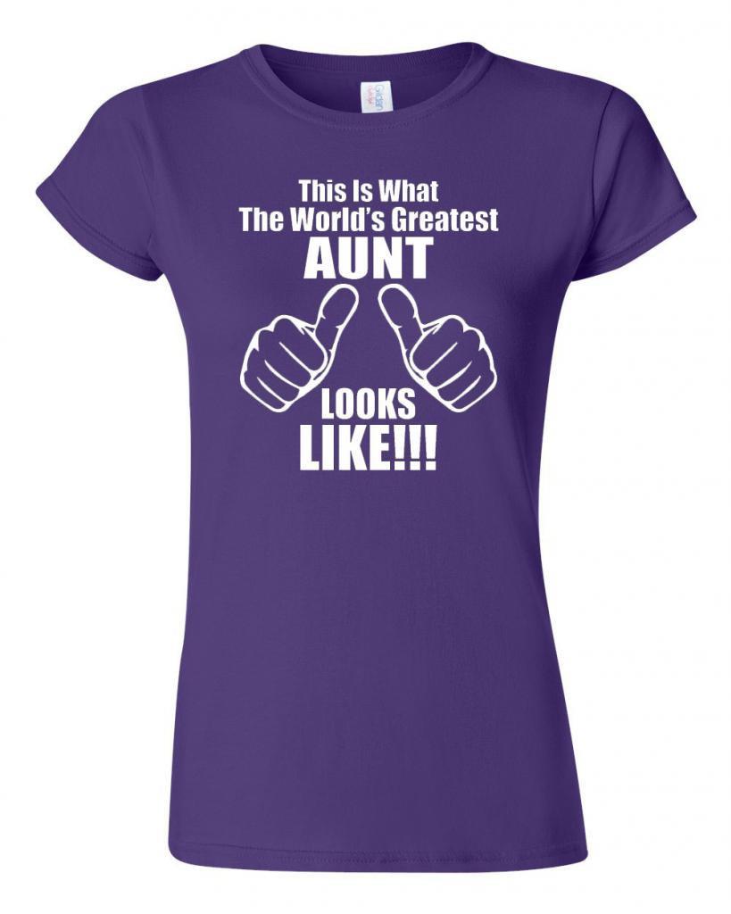 Junior This Is What The World's Greatest Aunt Looks Like T Shirt Tee