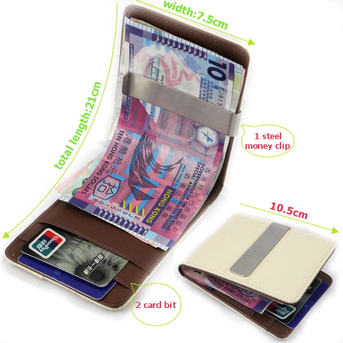 Mens Leather Money Clip Slim Front Pocket Wallet Magnetic ID Credit Card Holder