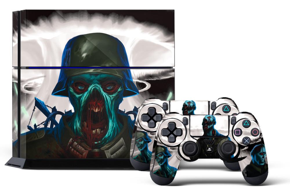 Sony PS4 PlayStation 4 Console Skin plus 2 Controller Skins    Zombie Trooper