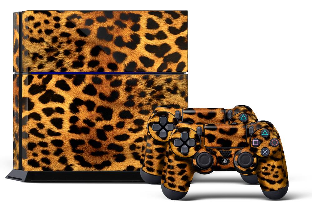 Sony PS4 PlayStation 4 Console Skin plus 2 Controller Skins   Leopard