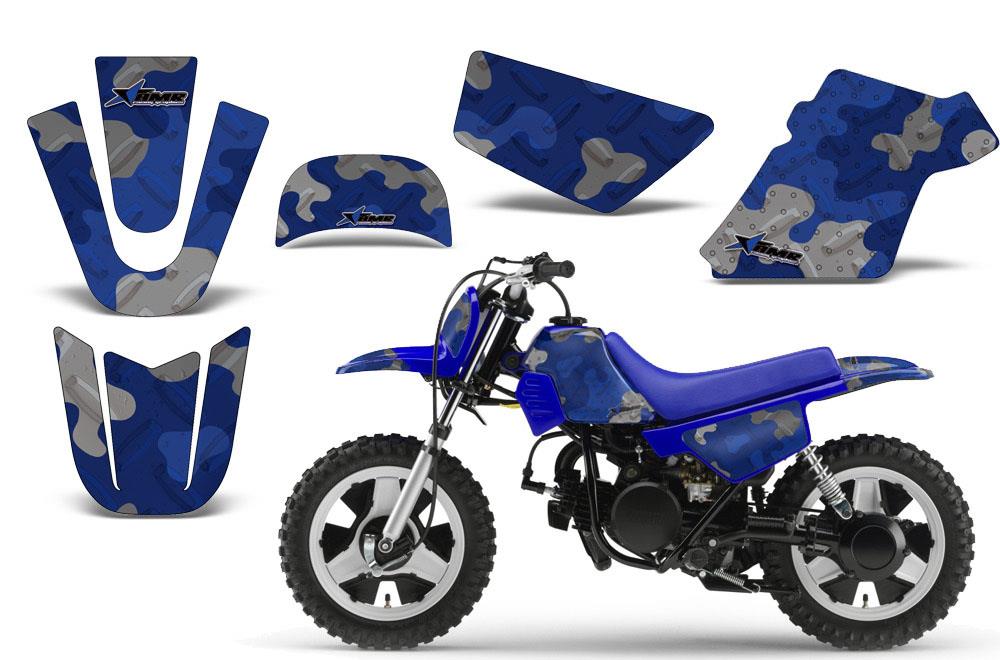 1990 2013|Yamaha|PW 50::AMRRACING MX Graphics Decal Kit Camoplate Blue