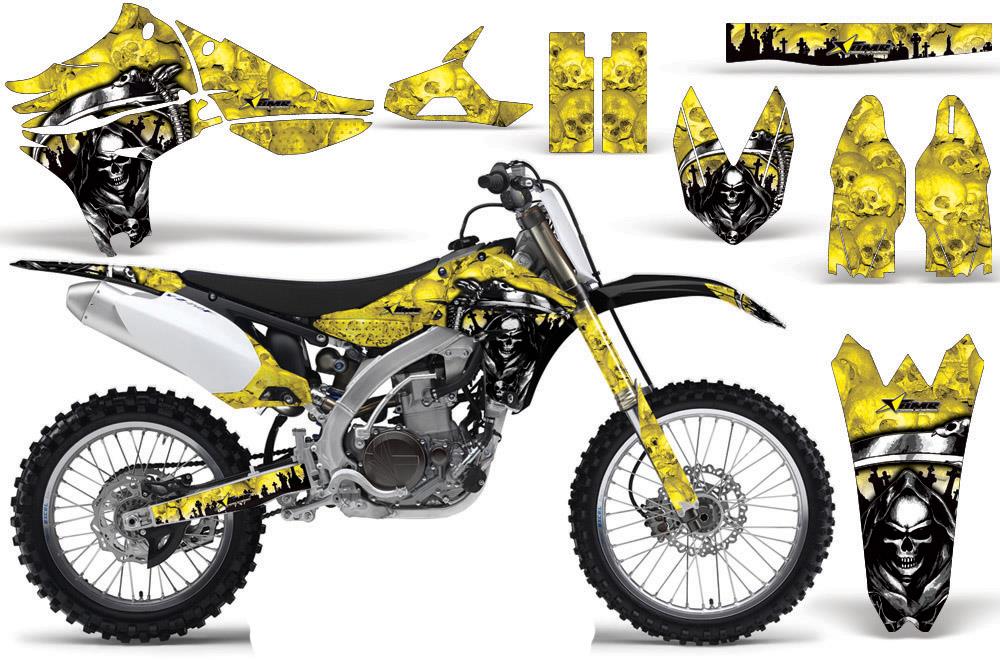 2010 2013|Yamaha|YZF|450::AMRRACING MX Graphics Decal Kit Reaper Yellow