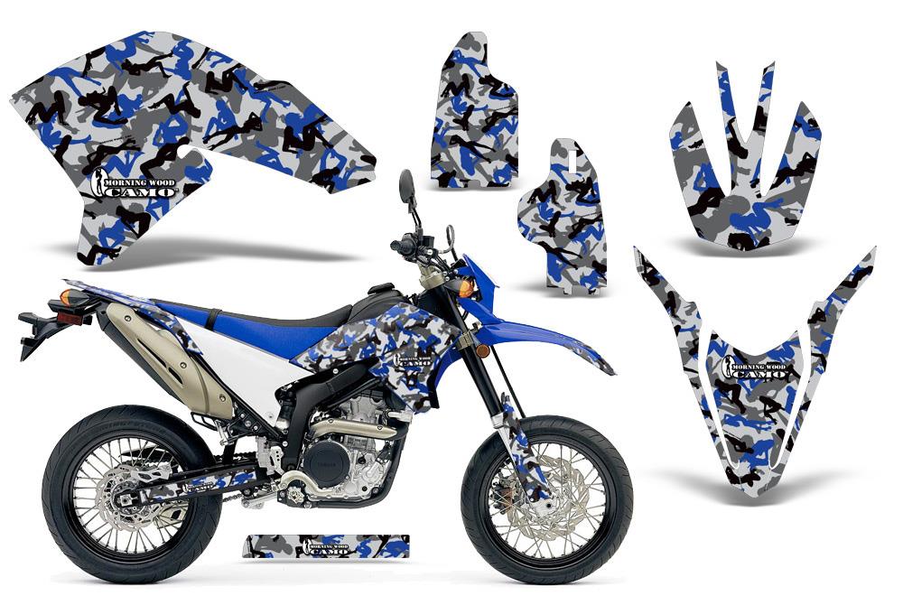 2007 2013|Yamaha|WR|250R^^07 13|WR|250X::AMRRACING MX Graphics Decal Kit Urban Camo Blue