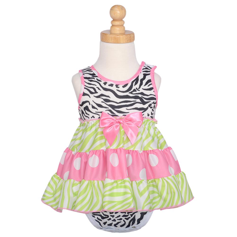 Laura Dare Baby Girls Pink Black White Green Animal Print Bodysuit 12M