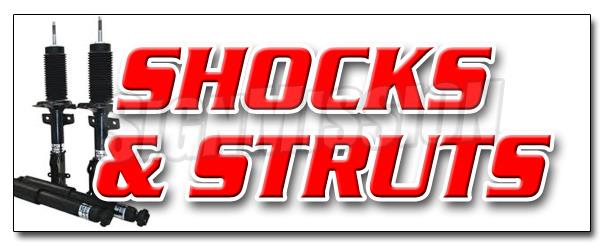 12" SHOCKS AND STRUTS DECAL sticker car brake auto repair