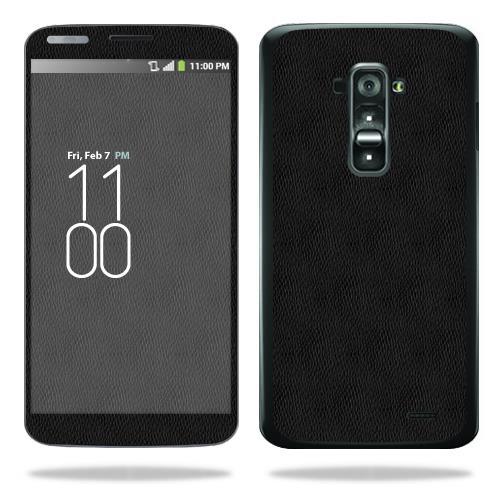 MightySkins Protective Skin Decal Cover for LG G Flex Sticker Skins Black Leather