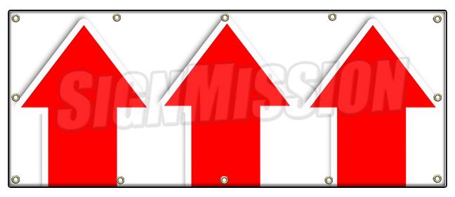 48"x120" GIANT UP ARROW BANNER SIGN turn here sale follow directions straight