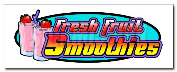 36" SMOOTHIES DECAL sticker fresh fruit smoothie