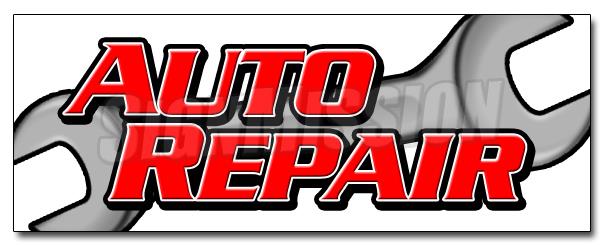 12" AUTO REPAIR DECAL sticker car shop mechanic tools signs